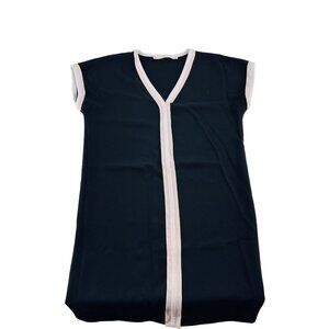Marie Oliver Womens Black & White Sleeveless Tunic Dress XS